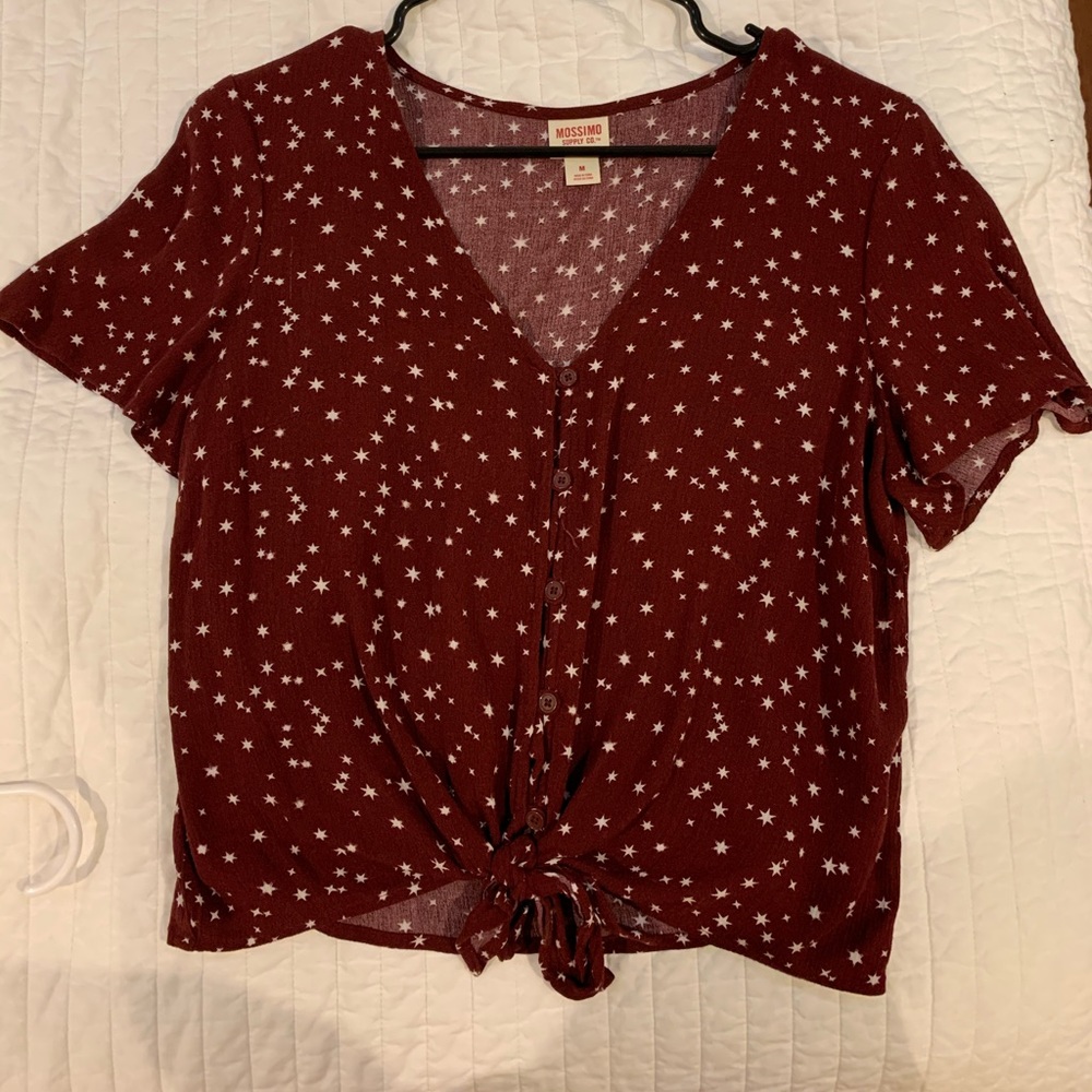 Maroon star blouse
